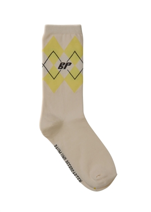 Ling sock Creme Yellow Check Baum Und Pferdgarten 